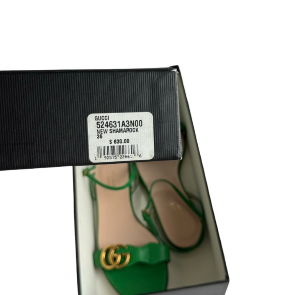 Authentic Gucci Sandals Shamarock Green Size 36 - Picture 8 of 9